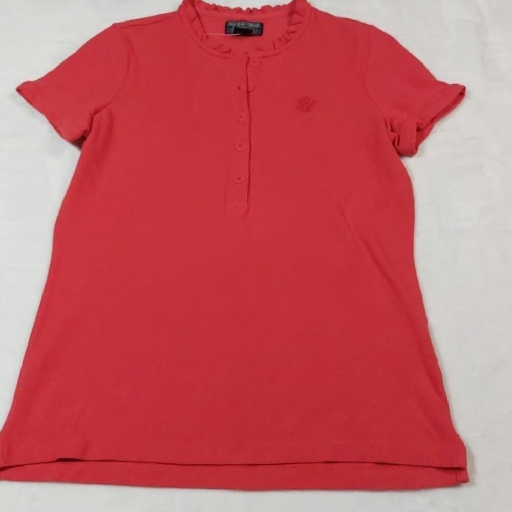 COMPANY WOMEN'S CHERRY RED POLO SHIRT SIZE SMALL